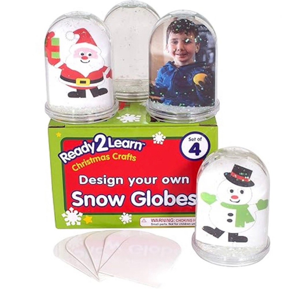 Ready 2 Learn Set of 4 "Design Your Own Snow Globes" DIY Kids Christmas Crafts